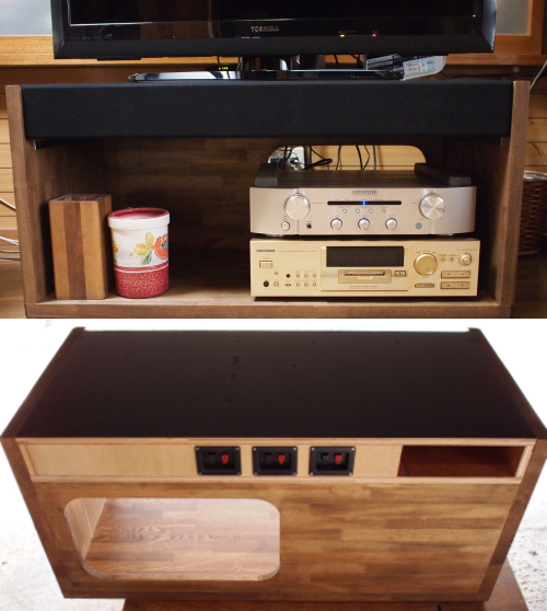 ホームシアター フロント3chスピーカー内臓ラック